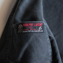 Load image into Gallery viewer, 1950's "ADOLPH LAFONT" BLACK MOLESKIN FADED JACKET (MEDIUM)
