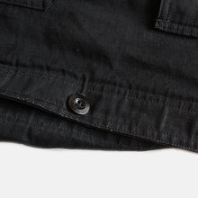 Load image into Gallery viewer, 1920's~ BLACK MOLESKIN JACKET (AMAZING SLANTED POCKETS) SZ LARGE