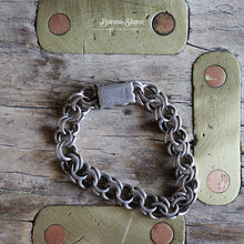 画像をギャラリービューアに読み込む, VINTAGE FRENCH SILVER CHAIN BRACELET (AROUND 1930's)