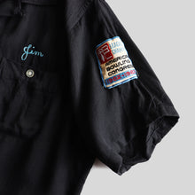 画像をギャラリービューアに読み込む, 1960's~ "KING LOUIE" BLACK RAYON BOWLING SHIRT (SZ MEDIUM-LARGE / GOOD CONDITION)