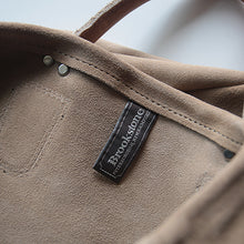 画像をギャラリービューアに読み込む, 1980's "BROOKSTONE" SUEDE LEATHER TOTE MINT CINDITION