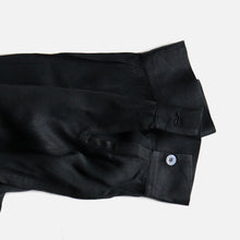 Load image into Gallery viewer, 1950's "BLOCKS" BLACK RAYON BOX SHIRT (SZ LARGE / MINT CONDITION)