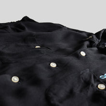 画像をギャラリービューアに読み込む, 1960's~ "KING LOUIE" BLACK RAYON BOWLING SHIRT (SZ MEDIUM-LARGE / GOOD CONDITION)