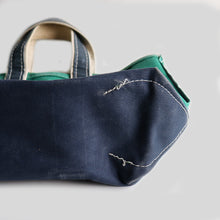 画像をギャラリービューアに読み込む, 1980's "L.L.BEAN" DELUXE TOTE (SZ MEDIUM / GREEN×NAVY / GOOD CONDITION)
