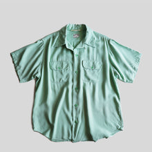 画像をギャラリービューアに読み込む, ~1960's "NAT NAST" BOWLING SHIRT (SZ X-LARGE / MINT GREEN / GOOD CONDITION)