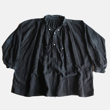 Load image into Gallery viewer, ANTIQUE FRENCH INDIGO LINEN SMOCK (UNISEX)