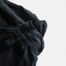 Load image into Gallery viewer, ANTIQUE FRENCH INDIGO LINEN SMOCK (UNISEX)