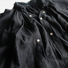 Load image into Gallery viewer, ANTIQUE FRENCH INDIGO LINEN SMOCK (UNISEX)
