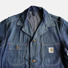 Load image into Gallery viewer, 1970's "CARHARTT" DENIM COVERALL (SZ38 / SUNFADED DEADSTOCK)