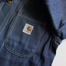 Load image into Gallery viewer, 1970's "CARHARTT" DENIM COVERALL (SZ38 / SUNFADED DEADSTOCK)