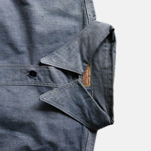 Load image into Gallery viewer, 1930's~ "MODEL SHIRT" HEAVY OZ WORK CHAMBRAY SHIRT (SZ 16 / SPECIAL DETAIL / DEADSTOCK)