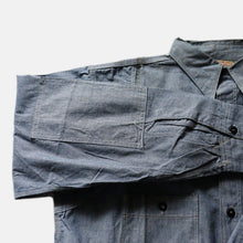 Load image into Gallery viewer, 1930's~ "MODEL SHIRT" HEAVY OZ WORK CHAMBRAY SHIRT (SZ 16 / SPECIAL DETAIL / DEADSTOCK)