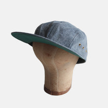 Load image into Gallery viewer, 1980's "EDDIE BAUER" CHAMBRAY LONGER BILL CAP (SZ L-XL) MINT CONDITION