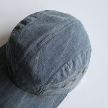 画像をギャラリービューアに読み込む, 1990's "EDDIE BAUER" LONGBILL CAMBRAY CAP (SZ XL / USED CONDITION)