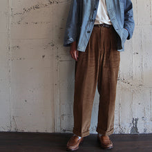 画像をギャラリービューアに読み込む, BURMA-SHAVE ORIGINAL PRODUCT "MIDNORTH TAILORS" AMERICAN BIG CORDUROY WIDE LEG (BROWN)