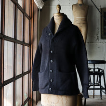 画像をギャラリービューアに読み込む, ~1940's SHAWL COLLAR CARDIGAN (SZ MEDIUM / BLACK / GOOD CONDITION)