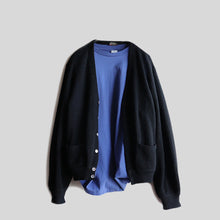 画像をギャラリービューアに読み込む, 1960's "JOSEPH HORN CO." WOOL CARDIGAN (BIG SIZE / BLACK / GOOD CONDITION)