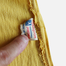 Load image into Gallery viewer, 1950's "CHAMPION" COTTON T-SHIRT (SZ LARGE / SUN FADE YELLOW)