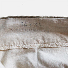 Load image into Gallery viewer, 1950's "U.S.ARMY" CHINO TROUSER (SZ W34×L33 / GOOD CONDITION)