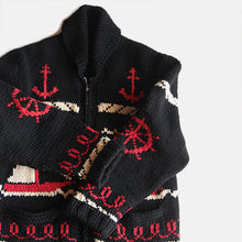 画像をギャラリービューアに読み込む, VINTAGE COWICHAN SWEATER (LARGE) RARE BLACK
