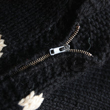 画像をギャラリービューアに読み込む, VINTAGE COWICHAN SWEATER (LARGE) RARE BLACK