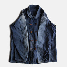 Load image into Gallery viewer, ~1940's FRENCH  DOUBLE BREASTED JACKET (AMAZING PATCH WORK)