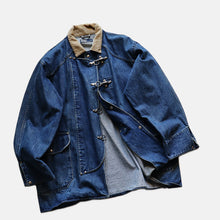 Load image into Gallery viewer, 1990's "RALPH LAUREN" FIRE MAN DENIM JACKET (SZ LARGE / MINT CONDITION)