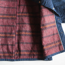 Load image into Gallery viewer, 1960's "CARTERS" DENIM CHORE JACKET WITH LINING (LARGE) NEAR DEAD STOCK