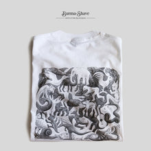 画像をギャラリービューアに読み込む, W.C.ESCHER" ART COTTON T-SHIRT (SZ LARGE / AROUND 1990's / GOOD CONDITION)