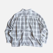 Load image into Gallery viewer, "FILL THE BILL" OPEN COLLAR CHECK SHIRT (WHITE×NAVY / SZ 1 ABOUT LARGE)