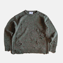 画像をギャラリービューアに読み込む, 30% OFF &quot;FILL THE BILL&quot; DAMAGE CREWNECK KNIT
