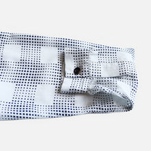 Load image into Gallery viewer, "FILL THE BILL" OPEN COLLAR CHECK SHIRT (WHITE×NAVY / SZ 1 ABOUT LARGE)