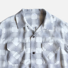 Load image into Gallery viewer, "FILL THE BILL" OPEN COLLAR CHECK SHIRT (WHITE×NAVY / SZ 1 ABOUT LARGE)