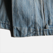Load image into Gallery viewer, 1950's FRENCH DENIM WORK JACKET (HOMEMADE STYLE) SZ LARGE