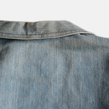 Load image into Gallery viewer, 1950's FRENCH DENIM WORK JACKET (HOMEMADE STYLE) SZ LARGE