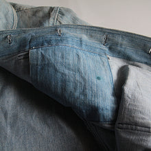 Load image into Gallery viewer, 1950's FRENCH DENIM WORK JACKET (HOMEMADE STYLE) SZ LARGE