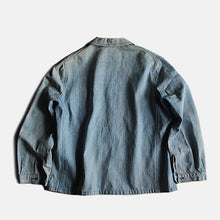 Load image into Gallery viewer, 1950's FRENCH DENIM WORK JACKET (HOMEMADE STYLE) SZ LARGE