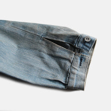 Load image into Gallery viewer, 1950's FRENCH DENIM WORK JACKET (HOMEMADE STYLE) SZ LARGE