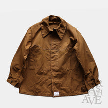 Load image into Gallery viewer, 1950's "S.N.C.F" BROWN COTTON RAILROAD JACKET (SZ LARGE / DEADSTOCK)