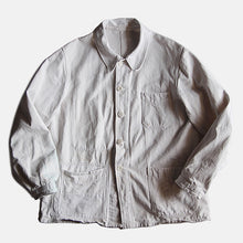 Load image into Gallery viewer, 1940's FRENCH WORK COTTON H.B.T PAINTER JACKET WITH V-POKET (LARGE)