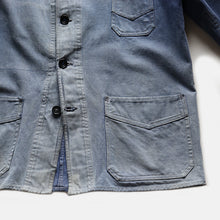 Load image into Gallery viewer, 1940's FRENCH WORK JACKET (SZ LARGE / GOOD FADE / V-POCKET)