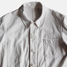 Load image into Gallery viewer, 1940's FRENCH WORK COTTON H.B.T PAINTER JACKET WITH V-POKET (LARGE)