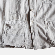 Load image into Gallery viewer, 1940's FRENCH WORK COTTON H.B.T PAINTER JACKET WITH V-POKET (LARGE)