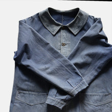 Load image into Gallery viewer, 1940's FRENCH WORK JACKET (SZ LARGE / GOOD FADE / V-POCKET)