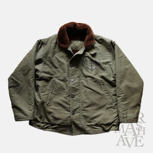 Load image into Gallery viewer, 1960's~ FRENCH NAVY DECK JACKET (SZ LARGE / GOOD STENCIL)