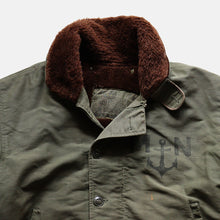 Load image into Gallery viewer, 1960's~ FRENCH NAVY DECK JACKET (SZ LARGE / GOOD STENCIL)
