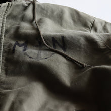 Load image into Gallery viewer, AROUND 1960's FRENCH NAVY DECK JACKET WITH HOODIE (SZ LARGE / GOOD CONDITION)