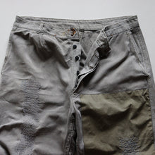 Load image into Gallery viewer, 1950's FRENCH WORK PATCHWORK COTTON TWILL TROUSER (SZ W38 / GOOD FADE)