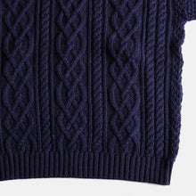 画像をギャラリービューアに読み込む, "DONEGAL" FISHERMAN WOOL SWEATER (MADE IN IRELAND) SZ LARGE