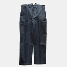Load image into Gallery viewer, 1940's FRENCH WORK COTTON STRIPE TROUSER (SZ W32 / DEADSTOCK)